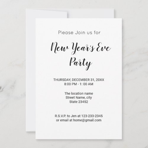 Colorful minimal add your text picture name  invitation