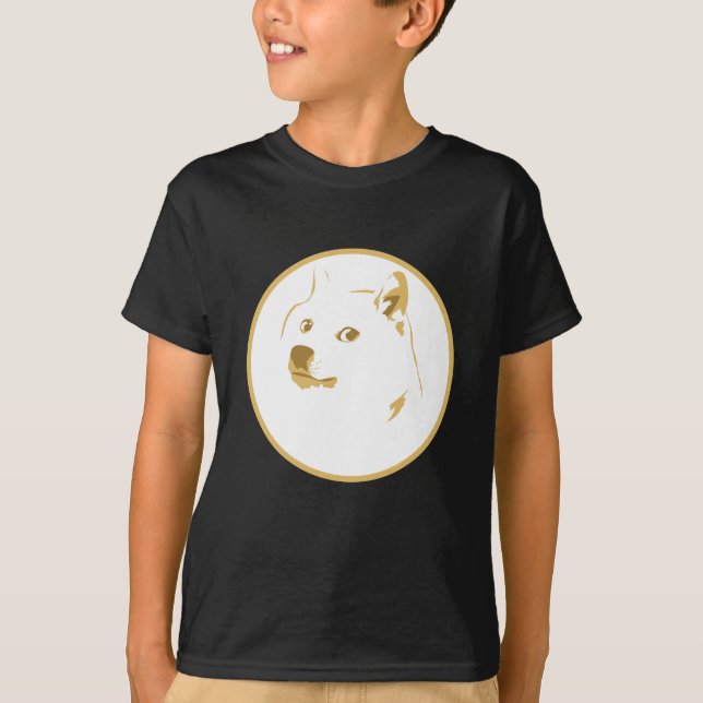 Colorful, minimal doge face T-Shirt (Front)