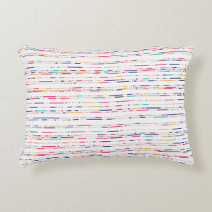 Colorful Minimal Line Pattern – Modern Seamless  Accent Pillow