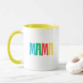 Colorful Minimal Mama Typography Mug