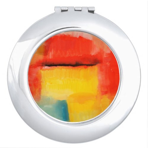 Colorful Minimalist Abstract Artwork Compact Mirror