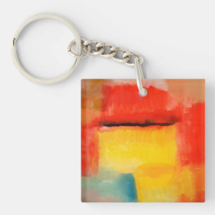 Colorful Minimalist Abstract Artwork Keychain