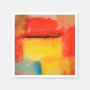 Colorful Minimalist Abstract Artwork Napkins