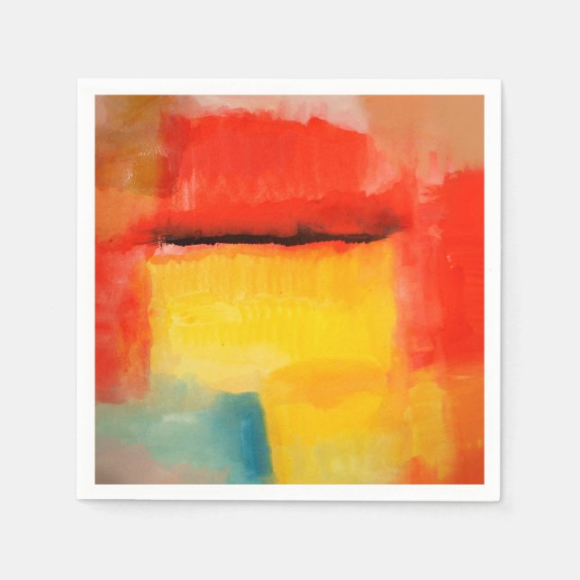 Colorful Minimalist Abstract Artwork Napkins (Front)