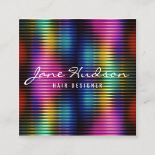 Colorful Minimalist Elegant Design Square Business Card