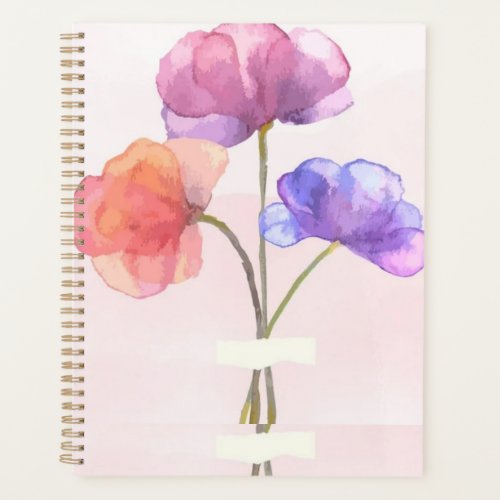 Colorful Minimalist Spiral Notebook design 