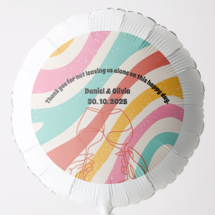 Colorful Minimalist Wedding Balloon