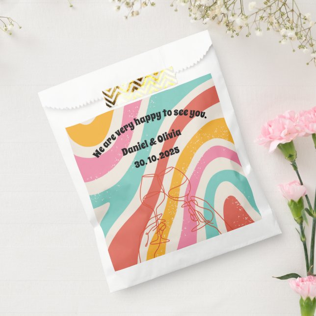 Colorful Minimalist Wedding Favor Bag (Sealed)