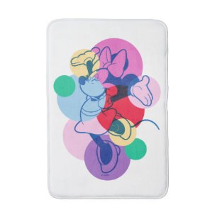 Colorful Minnie Mouse Modern Pop Art Bath Mat