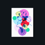 Colorful Minnie Mouse Modern Pop Art Canvas Print<br><div class="desc">Bold, artistic, and full of movement, this vibrant Minnie Mouse artwork blends overlapping shapes and energetic colors for a fresh, modern pop-art look. Minnie’s joyful pose shines through layers of playful hues, creating a dynamic design that feels creative, expressive, and fashion-forward. Perfect for customizable Zazzle products like apparel, wall art,...</div>