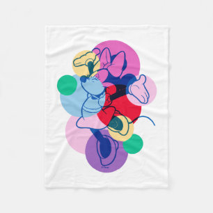 Colorful Minnie Mouse Modern Pop Art Fleece Blanket