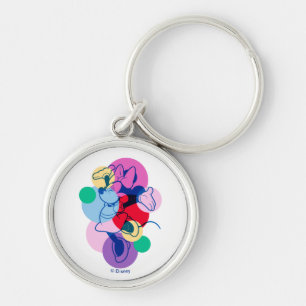Colorful Minnie Mouse Modern Pop Art Keychain