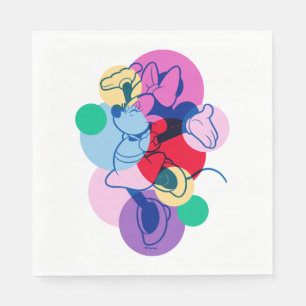 Colorful Minnie Mouse Modern Pop Art Napkins