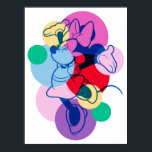 Colorful Minnie Mouse Modern Pop Art Poster<br><div class="desc">Bold, artistic, and full of movement, this vibrant Minnie Mouse artwork blends overlapping shapes and energetic colors for a fresh, modern pop-art look. Minnie’s joyful pose shines through layers of playful hues, creating a dynamic design that feels creative, expressive, and fashion-forward. Perfect for customizable Zazzle products like apparel, wall art,...</div>