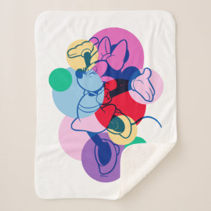 Colorful Minnie Mouse Modern Pop Art Sherpa Blanket