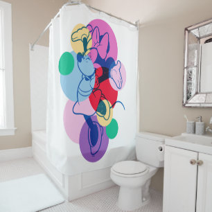 Colorful Minnie Mouse Modern Pop Art Shower Curtain