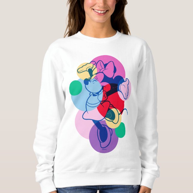 Colorful Minnie Mouse Modern Pop Art Sweatshirt (Front)
