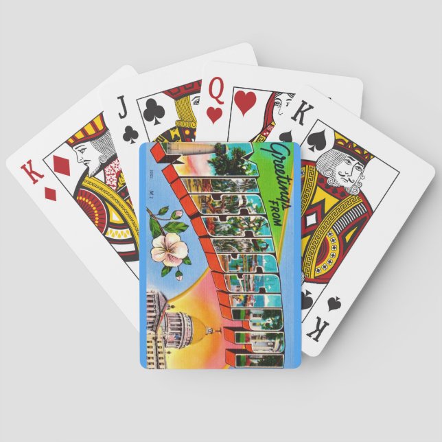 Colorful Mississippi Greetings Playing Cards (Back)