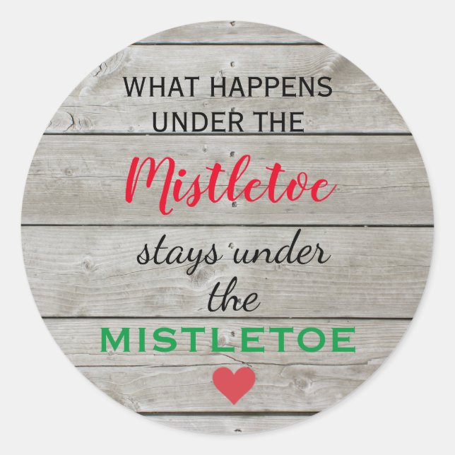 Colorful Mistletoe Holiday Sticker (Front)