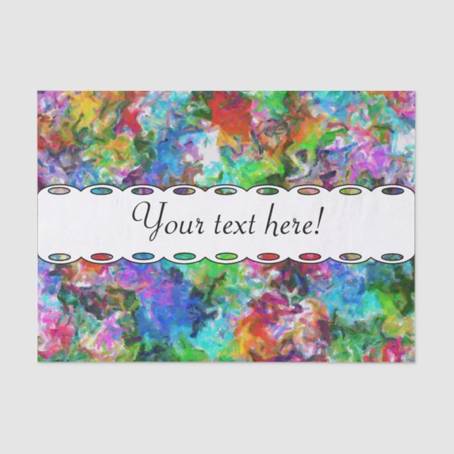 Colorful mix abstract design tissue paper (Front)