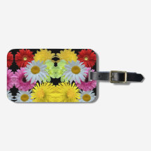 Colorful Mixed Floral Luggage Tag