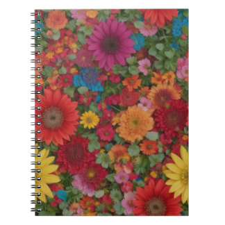 Colorful Mixed Flowers Notebook