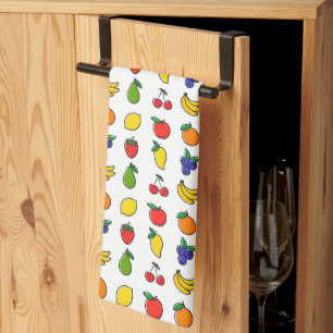 Colorful Mixed Fruit Pattern Kitchen Towel