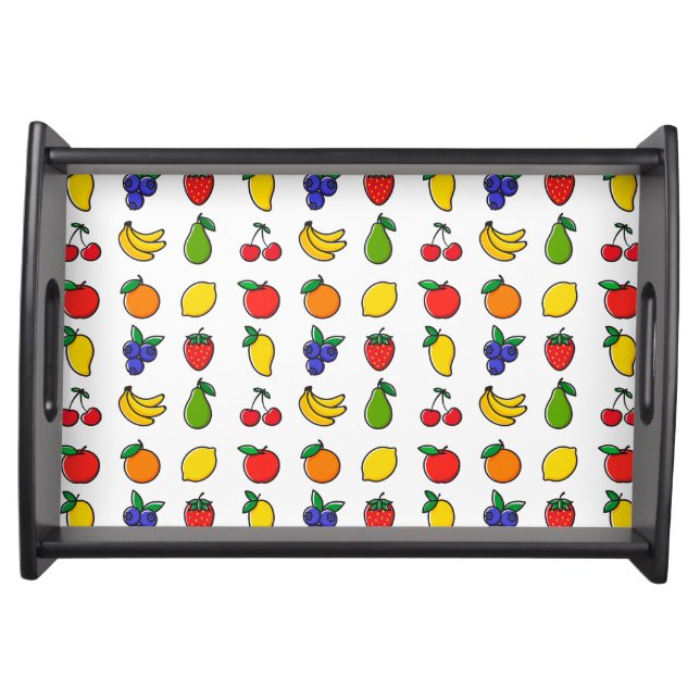 Colorful Mixed Fruit Pattern Serving Tray (Front)