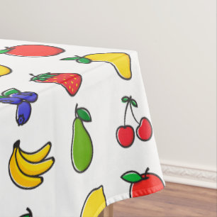 Colorful Mixed Fruit Pattern Tablecloth