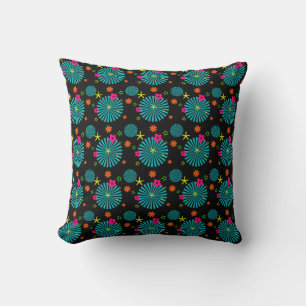 Colorful Mod Art Throw Pillow in Two Sizes