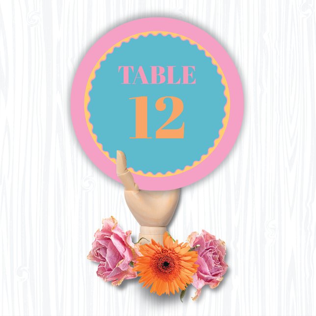 Colorful Mod Embroidery Save the Date Invitation (Creator Uploaded)