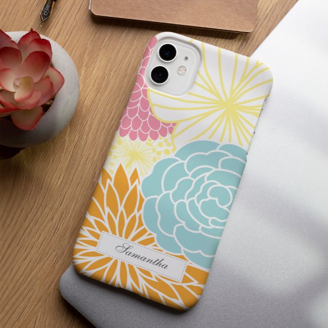 Colorful Mod Florals Case-Mate iPhone Case (Creator Uploaded)