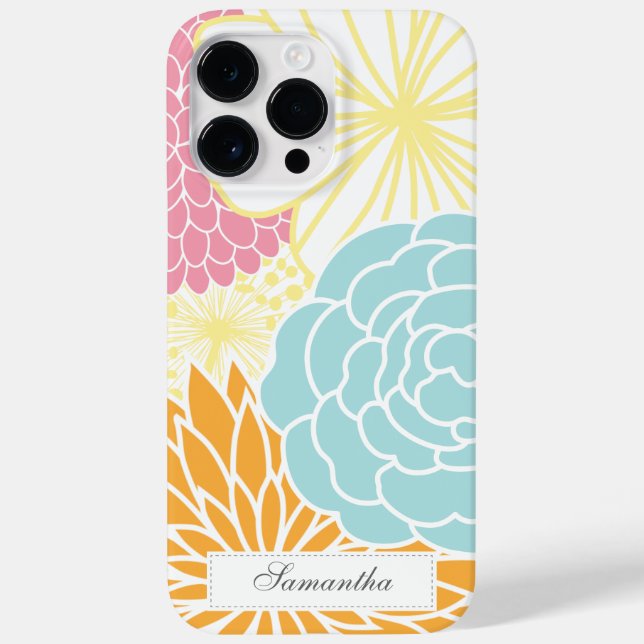 Colorful Mod Florals Case-Mate iPhone Case (Back)