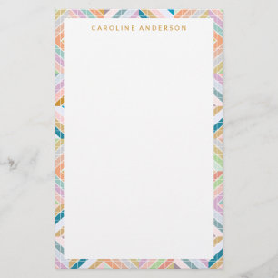 Colorful Mod Patchwork Diamonds Personalized