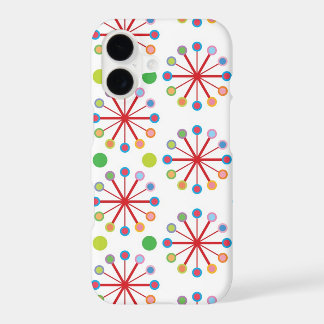 Colorful Mod Rainbow Retro Spin Dots Abstract Art iPhone 17 Case