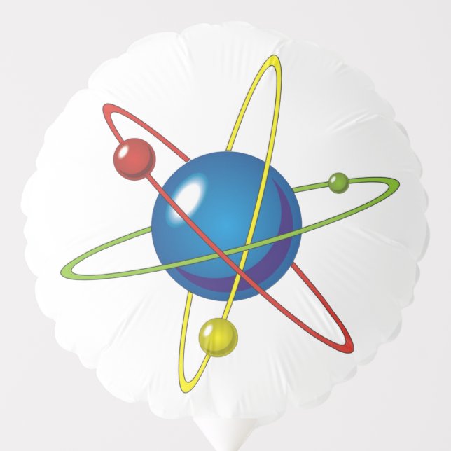 Colorful Model of the Atom Balloon (Front)