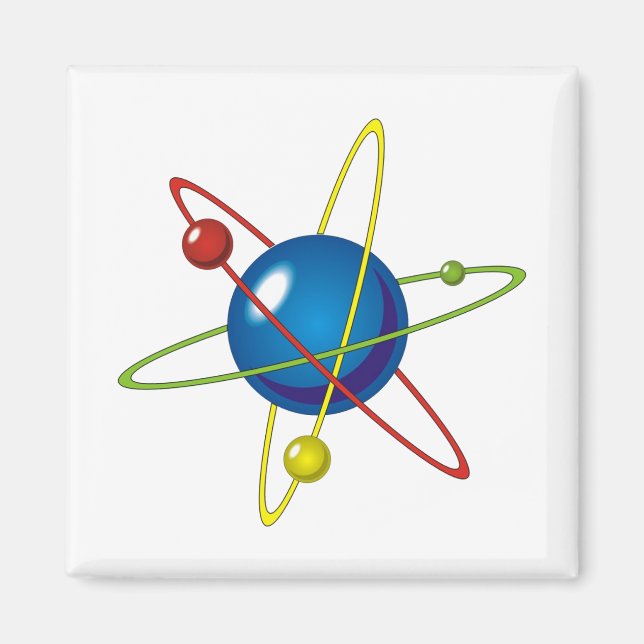 Colorful Model of the Atom Magnet (Front)