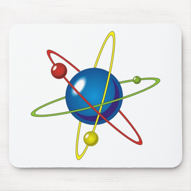 Colorful Model of the Atom Mouse Pad (Front)