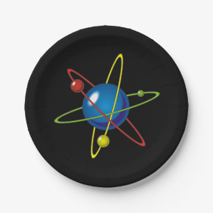 Colorful Model of the Atom Paper Plates