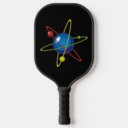 Colorful Model of the Atom Pickleball Paddle