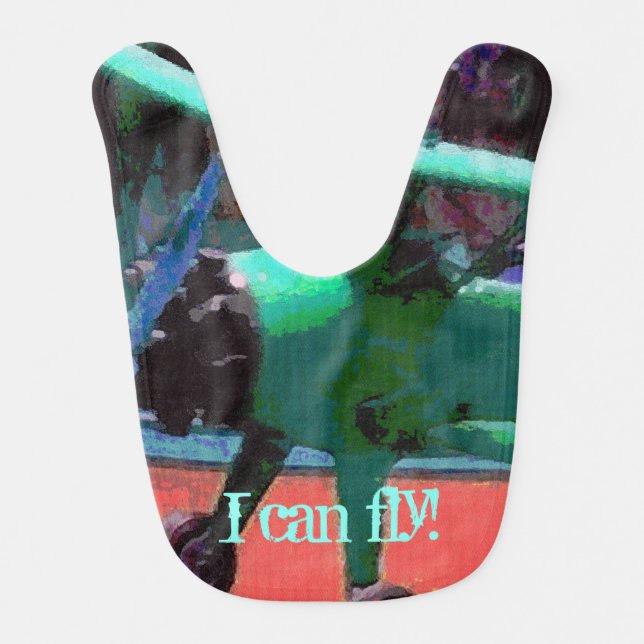 Colorful Model Plane Baby Bib (Front)
