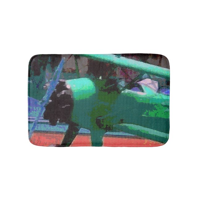 Colorful Model Plane Bathroom Mat (Front)