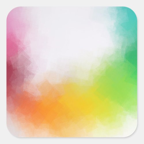 Colorful Modern Abstract Art Blank Template Trendy Square Sticker