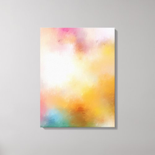 Colorful Modern Abstract Art Blue Red Yellow Canvas Print