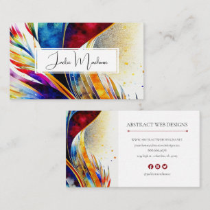 Colorful Modern Abstract Art Business Card