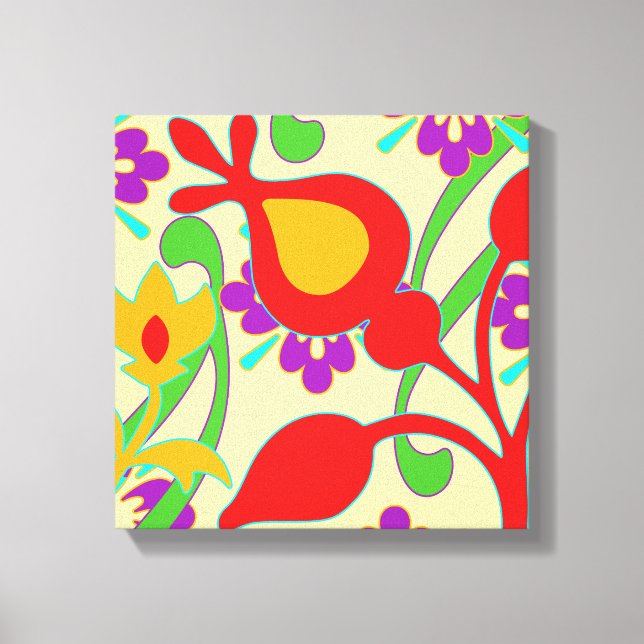 Colorful Modern Abstract Art Canvas Print (Front)