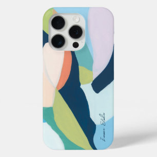 Colorful Modern Abstract Art Custom Name iPhone 15 Pro Case