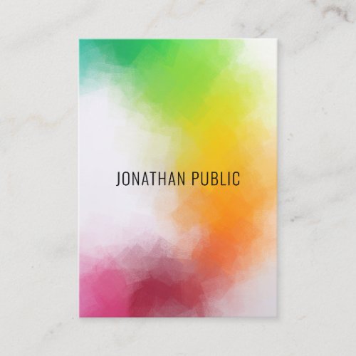 Colorful Modern Abstract Art Elegant Template Business Card