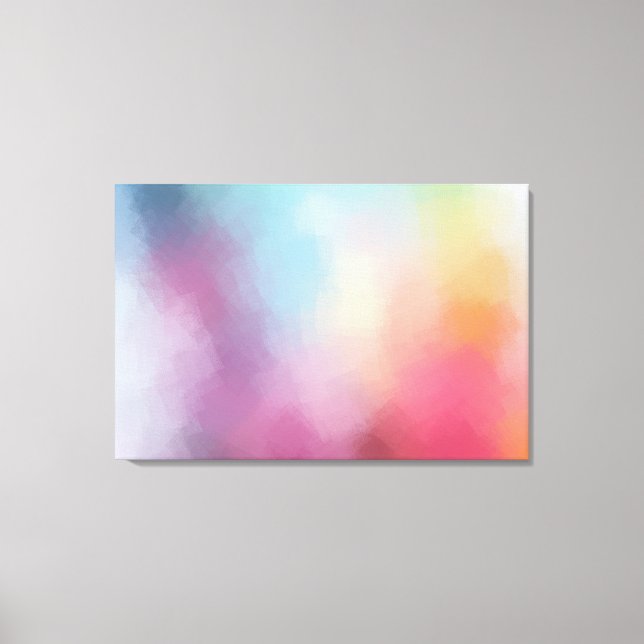 Colorful Modern Abstract Art Elegant Trendy Canvas Print (Front)
