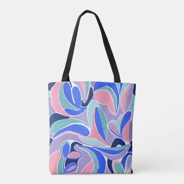 Colorful Modern Abstract Art Painting Tote Bag (Back)